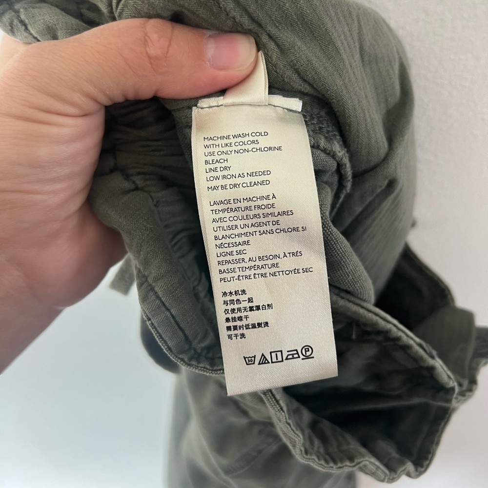 Free People Margate Pleated Paperbag Tie Waist Sugar Kelp Green Trouser Size XS - Picture 8 of 10